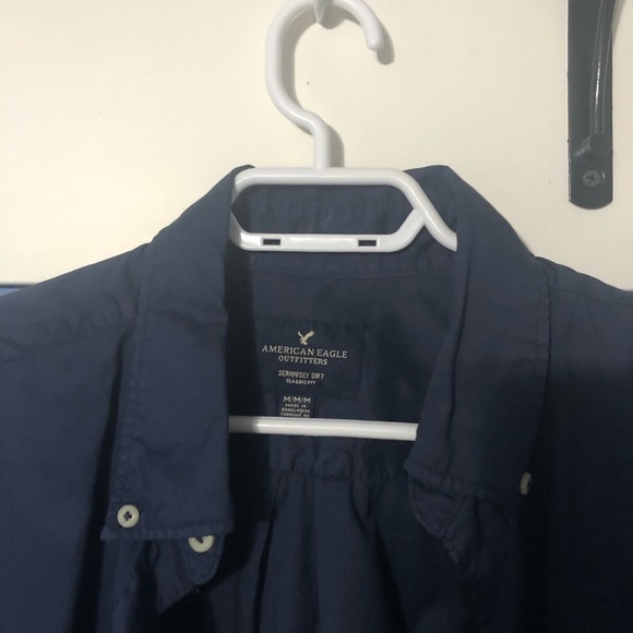 American eagle dark blue button down - Picture 2 of 3